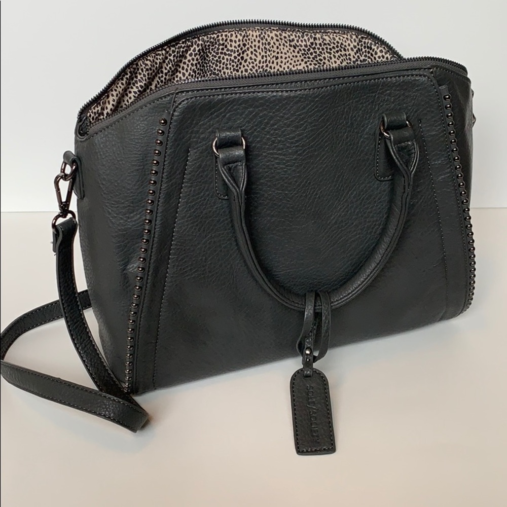Studded satchel